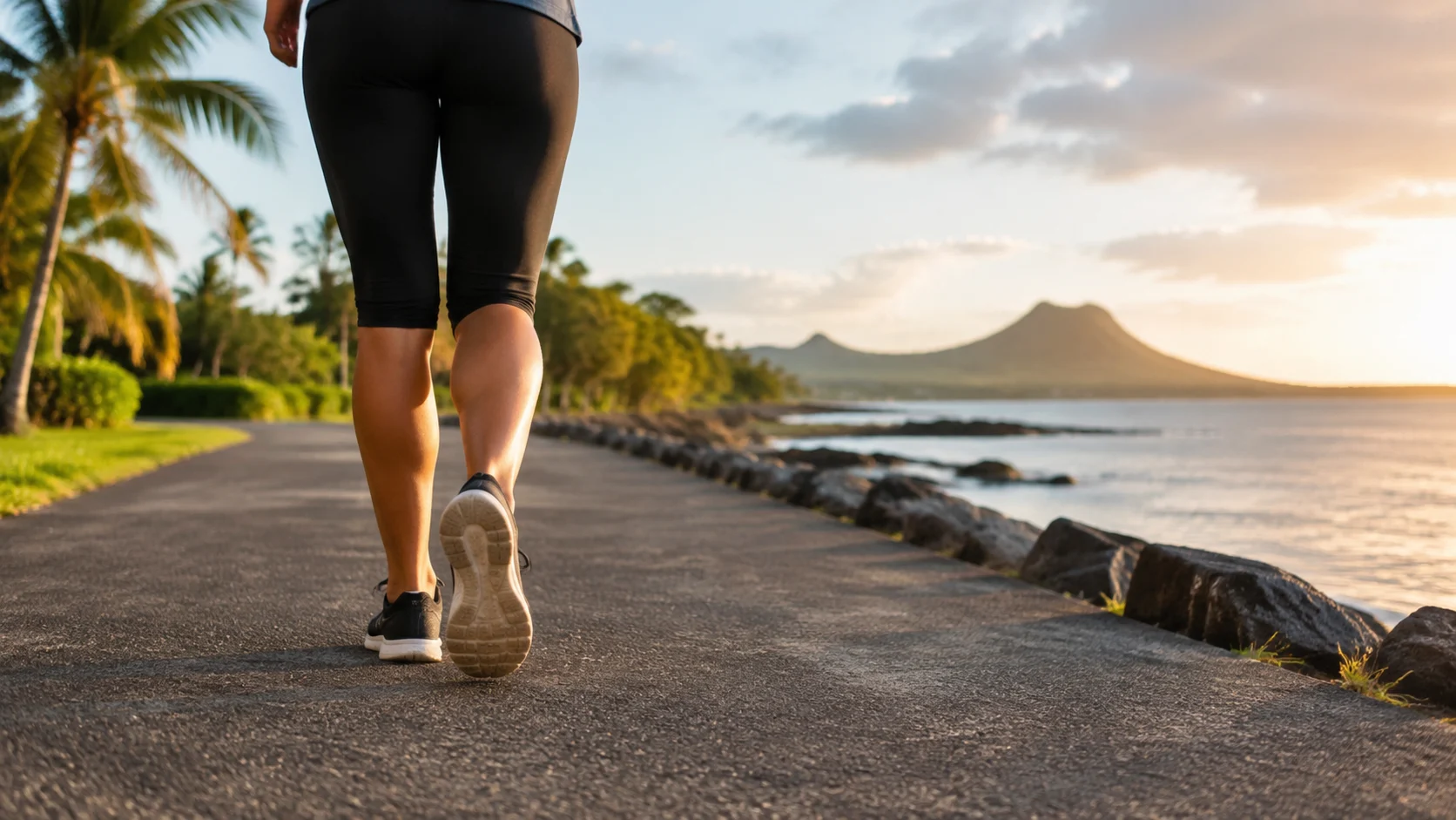 A person jogging outdoors